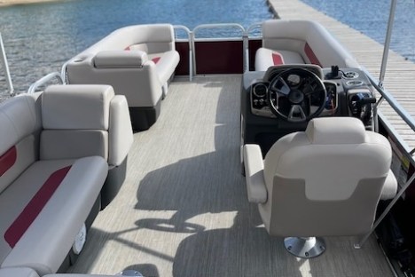 a boat sitting on top of a chair